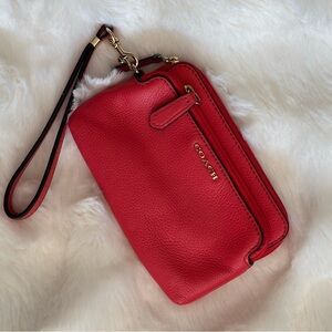 Coach pink wristlet